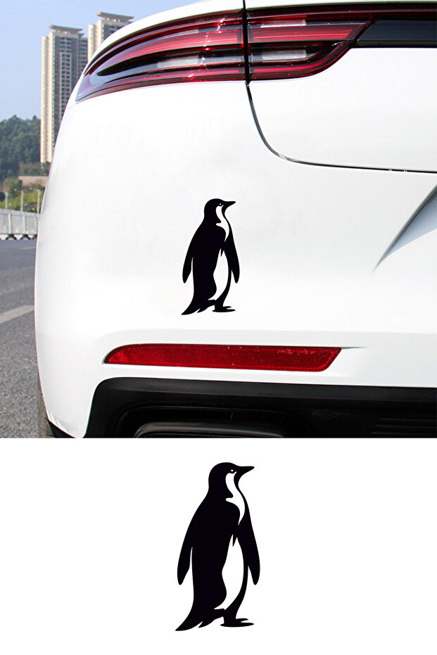 Nihilistic Penguin Leaving the Herd Auto Car Window Sticker Decal for Computers, Motorcycles