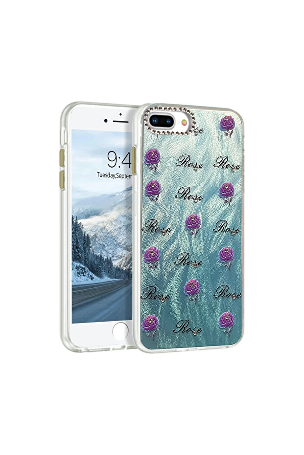 Newface iPhone 7 Plus Case Blade Mirrored Patterned Cover - Pattern 9 - 2