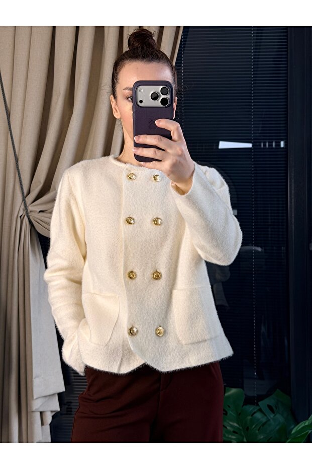 Angora Kısa Hırka - 4