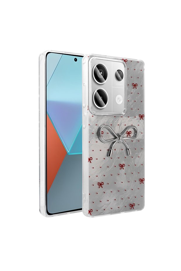 Redmi Note 13 Pro 4g Case with Camera Protrusion, Shiny Happy Silicone Cover