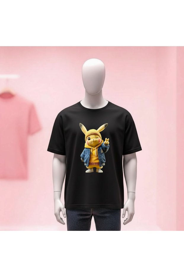 Printed Crew Neck Wide Fit Unisex Tshirt