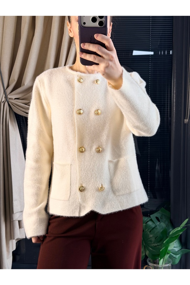 Angora Kısa Hırka - 1