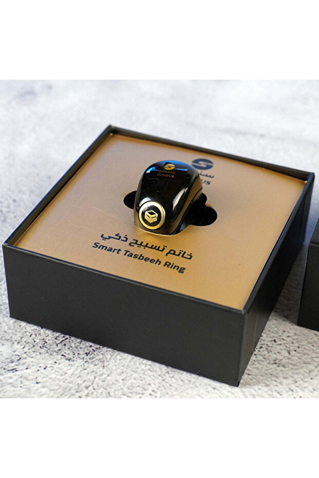 خاتم تسبيح اسود Smart Tasbeeh Ring - 6