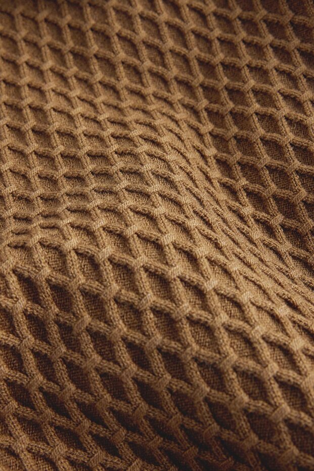 Kapüşonlu örgü ceket - 6