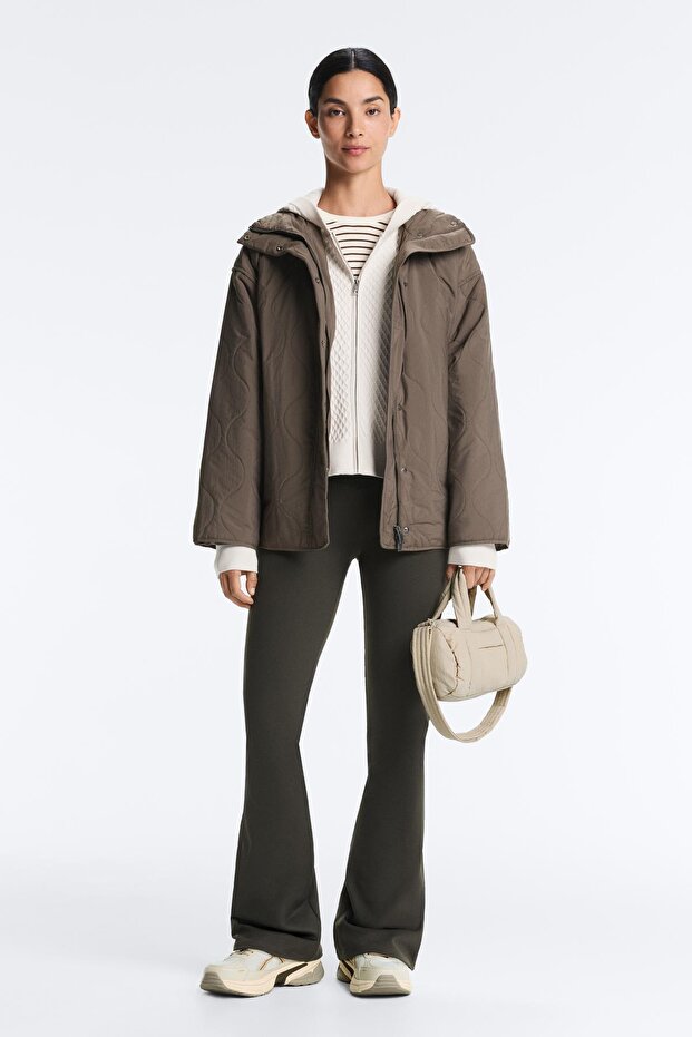 Kapüşonlu örgü ceket - 6