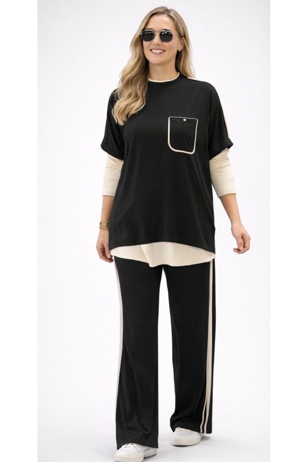 Striped Detail Triple Set