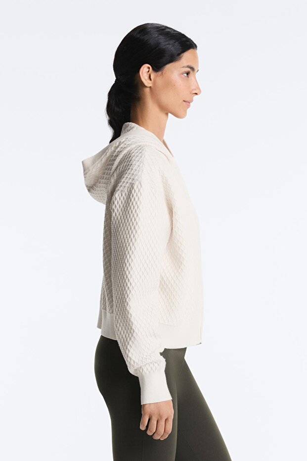 Kapüşonlu örgü ceket - 4