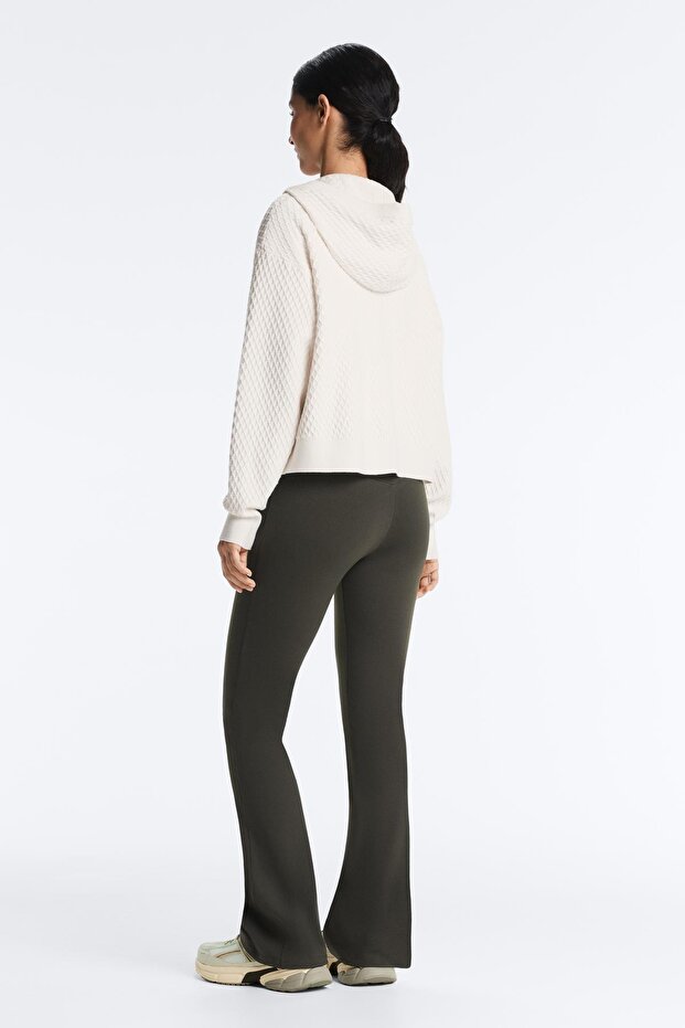 Kapüşonlu örgü ceket - 5