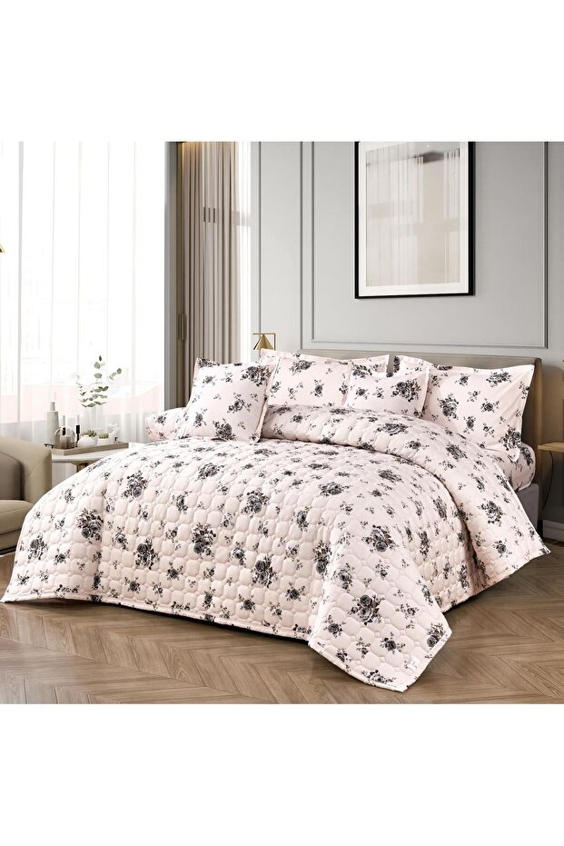 طقم لحاف مفرش سرير نفرين مضغوط بتصميم مشجر ليمنحك صيف منعش مقاس 230*250 سم
