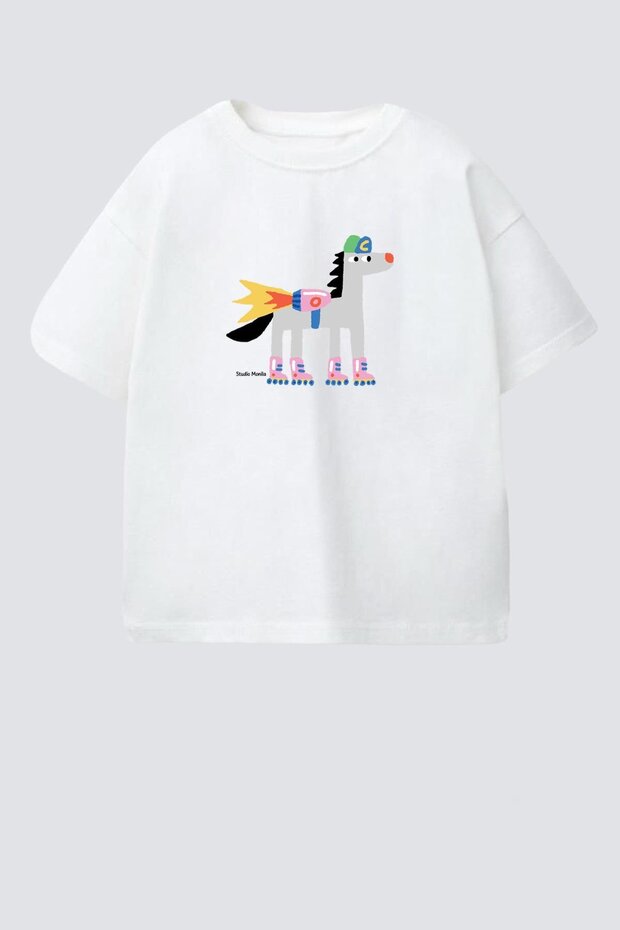 Unisex Kids Cotton Crew Neck Printed T-Shirt