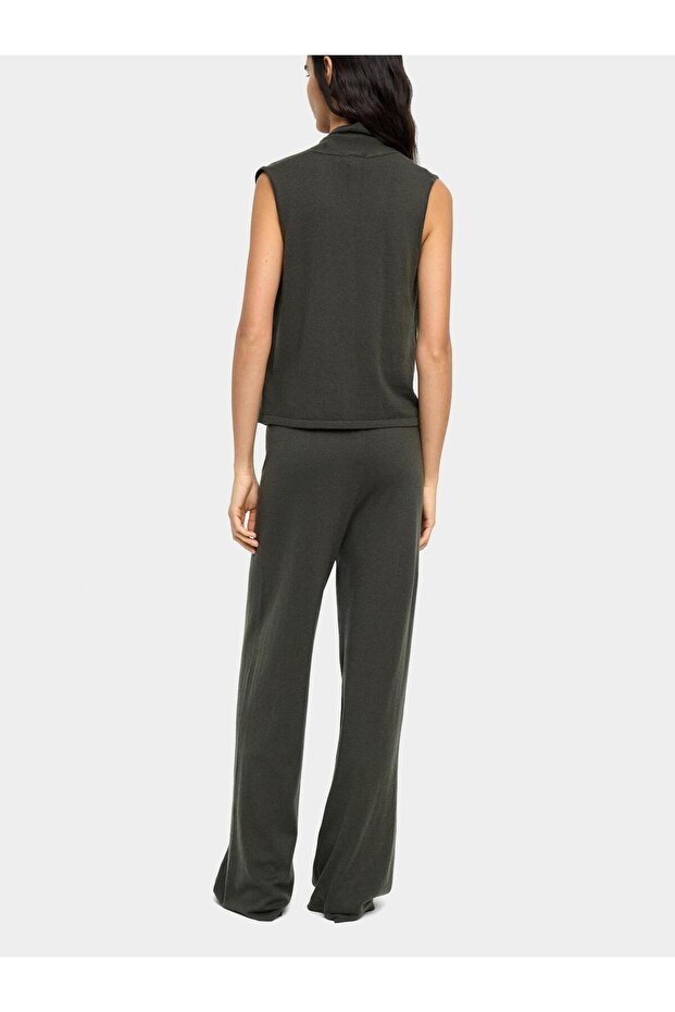 Yün Karışımlı Örme Pantolon - 4