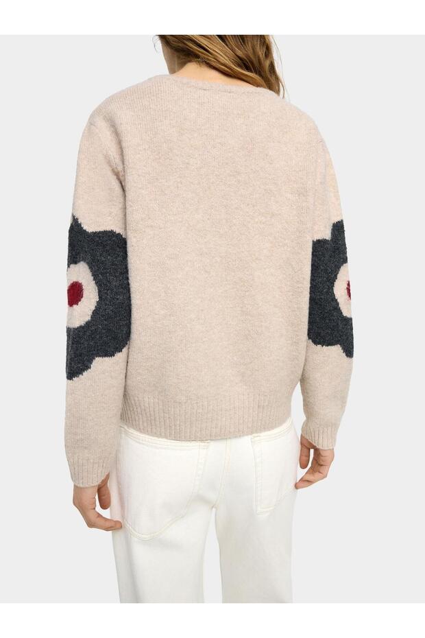 Çiçekli Örme Kazak - 4