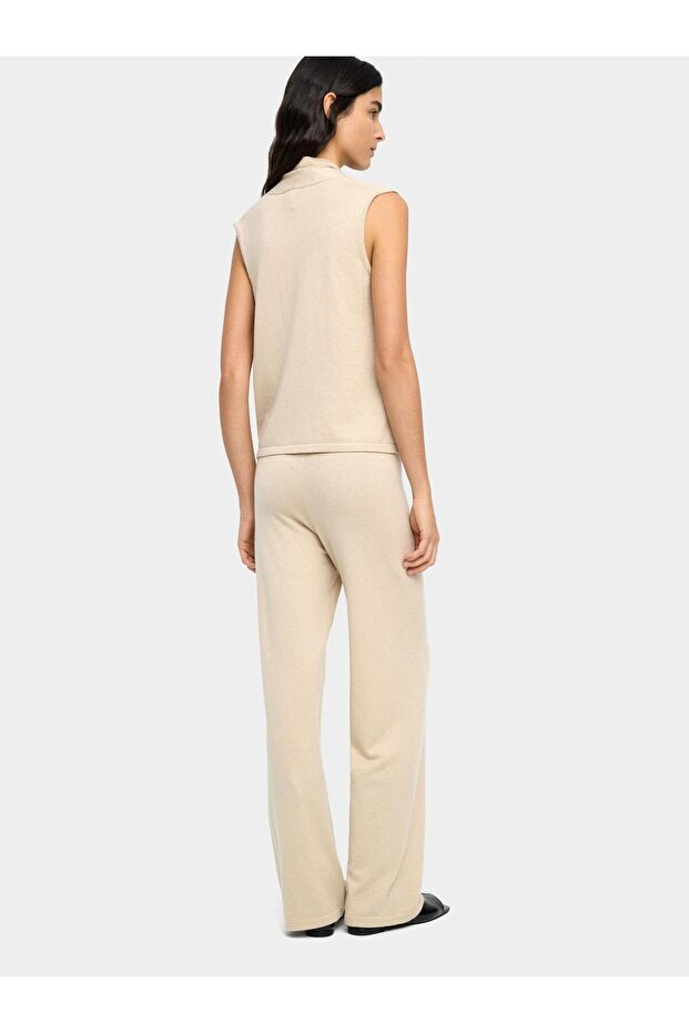 Yün Karışımlı Örme Pantolon - 4