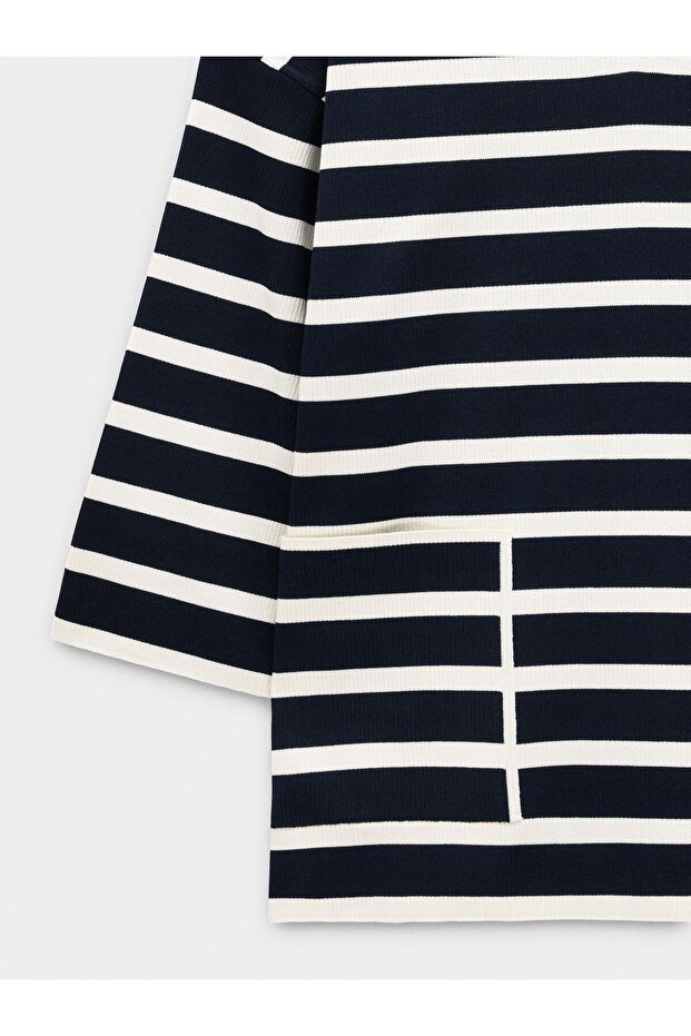 Çizgili Örme Kazak - 6