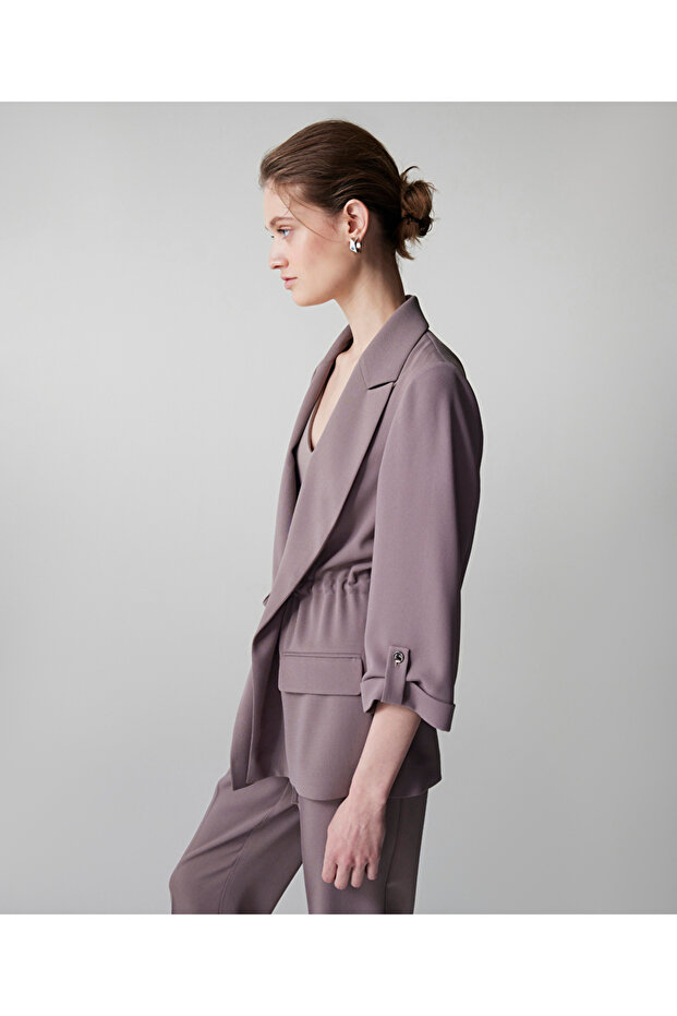 Belden bağlamalı blazer - 5