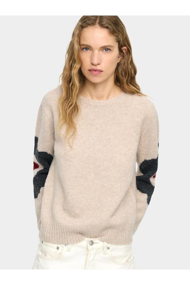 Çiçekli Örme Kazak - 1