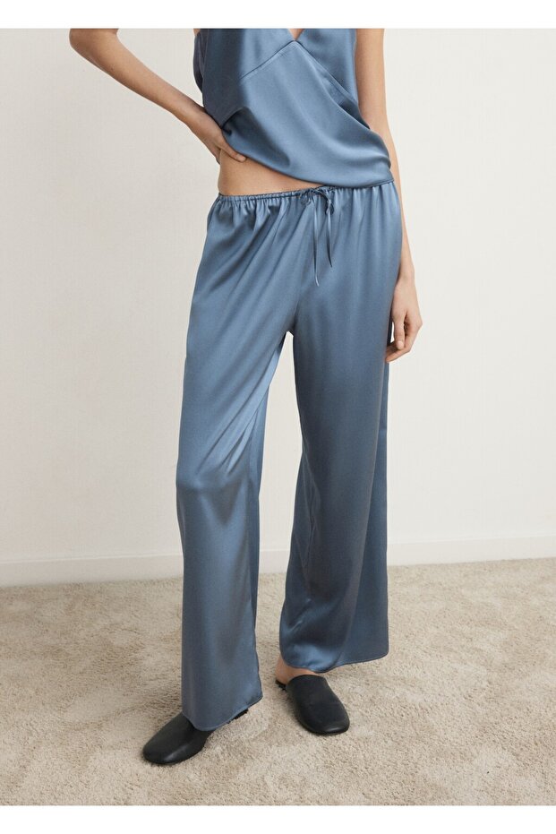 İpek pijama pantolon - 7