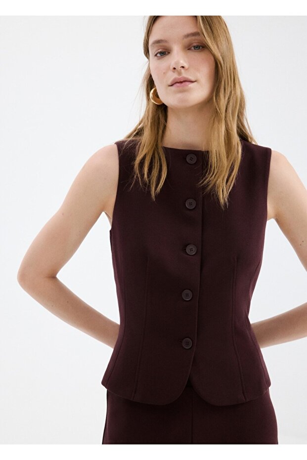 Düğmeli takım yelek - 1