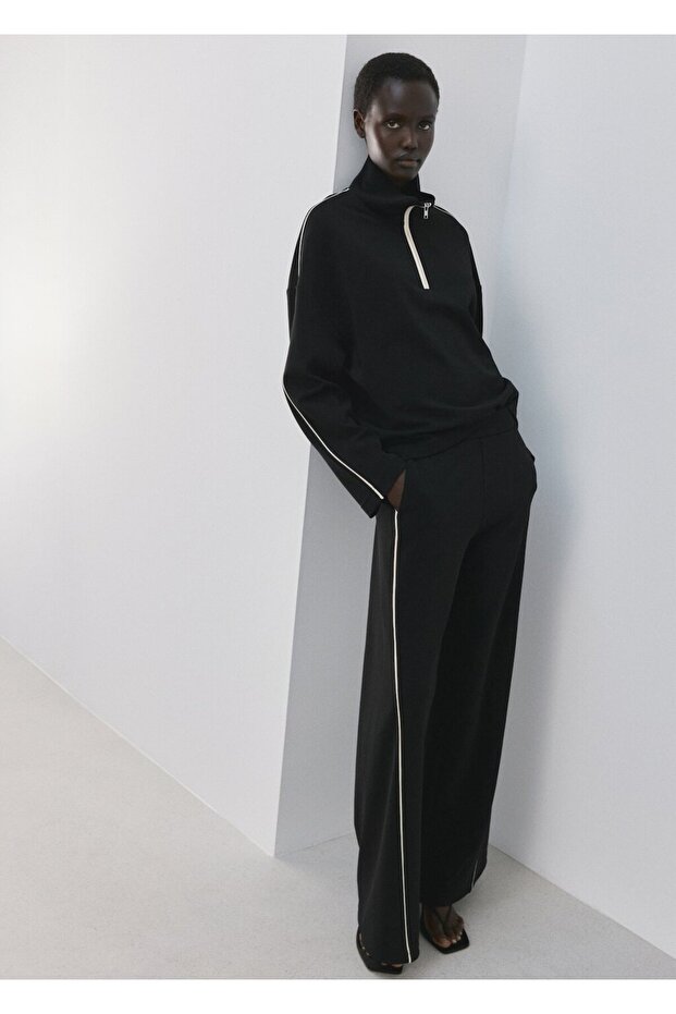 Fermuarlı boğazlı sweatshirt - 7