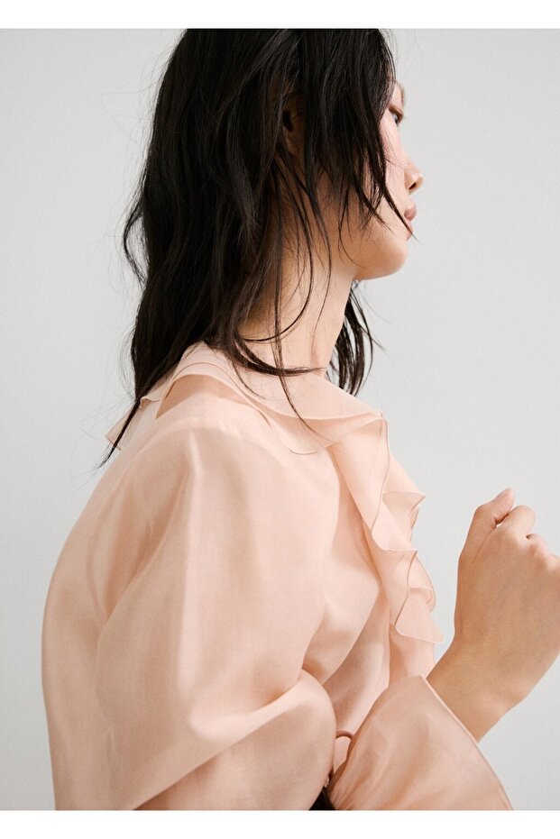 Volanlı liyosel bluz - 4