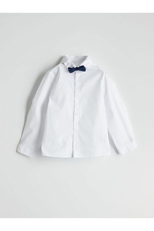 Nevavm Basic Boy's Shirt with Bow Tie