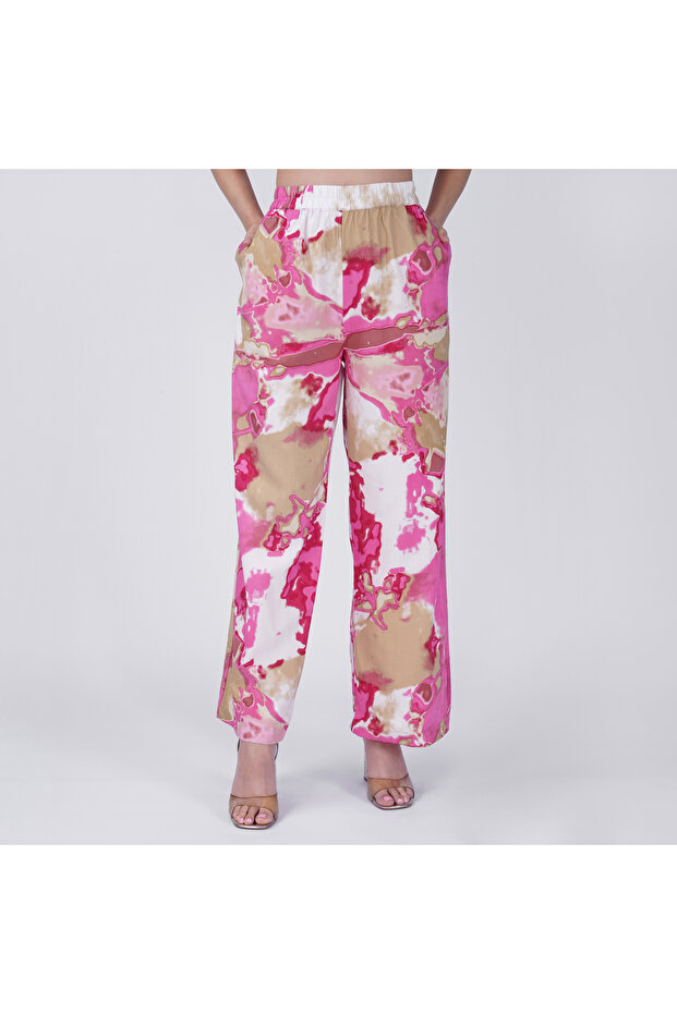 Pink Marble Printed Coord Set - 2