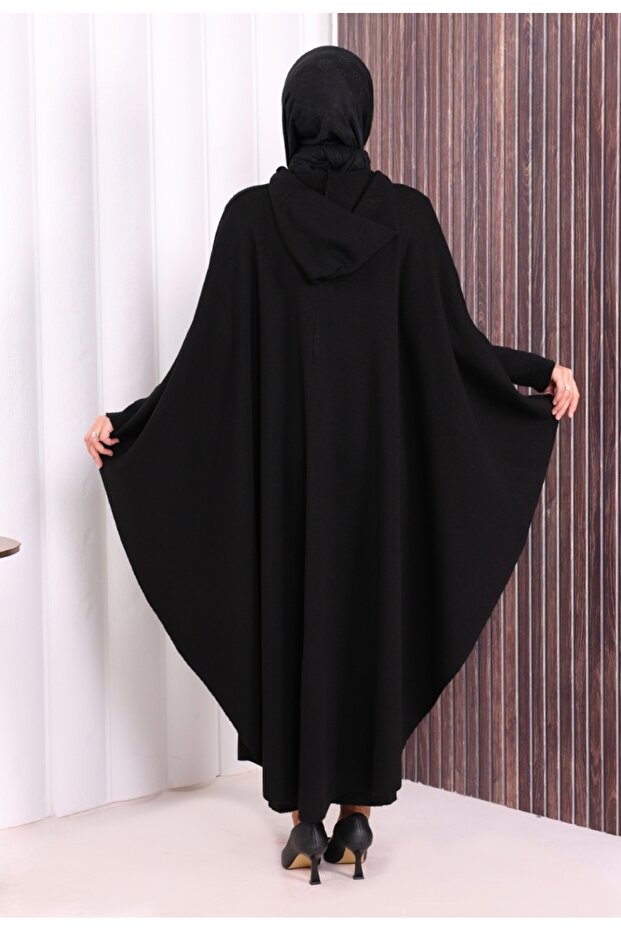 Kadın tesettür triko panço - 3