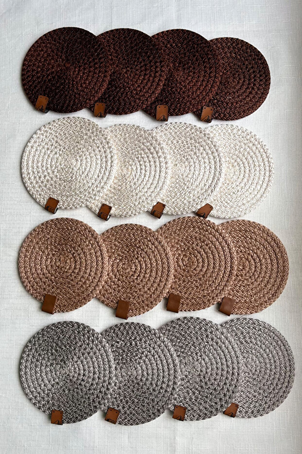 16-Piece Coasters, Tea Coffee Cup Mug Candle Coasters Decorative Coasters 12 cm