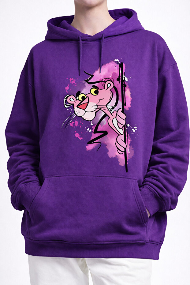 Unisex Oversize 100% Cotton Printed Hooded Sweatshirt