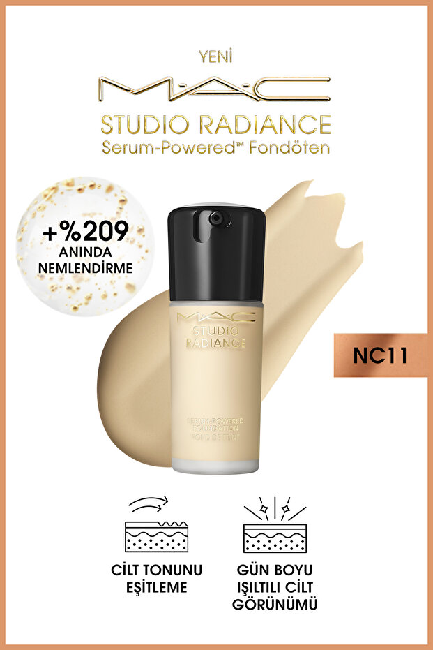 Instant Skin Tone Evening Studio Radiance Powered ™ Nc11 Serum Foundation 30 ml
