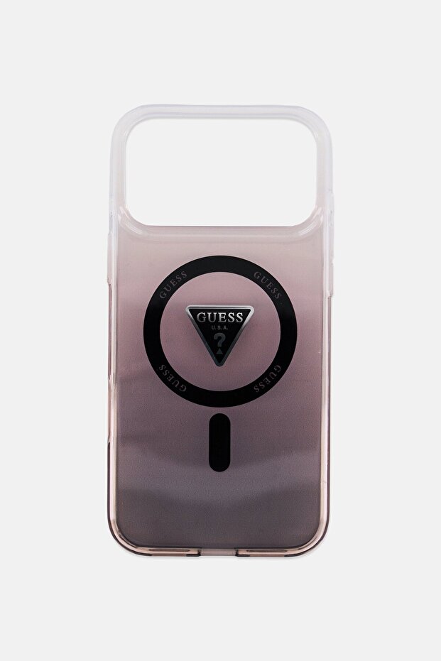 جراب MagSafe متدرج الألوان لهاتف iPhone 17 Pro Max مع شعار مثلث، رمادي - 2