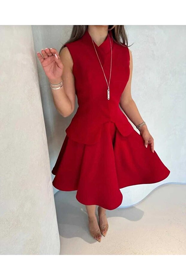 Soft two-tone Eid dress - 2