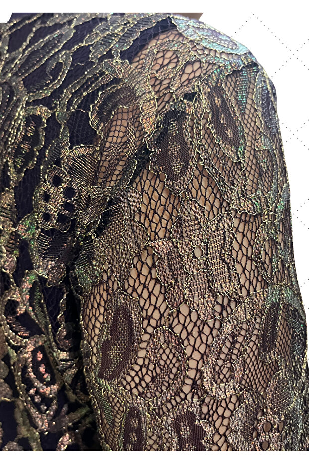 Dantel Ceketli Elbiseli Takım - 6