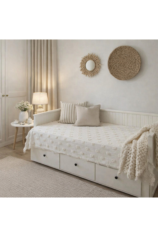 غطاء سرير بنمط بوم بوم إكرو 130x250