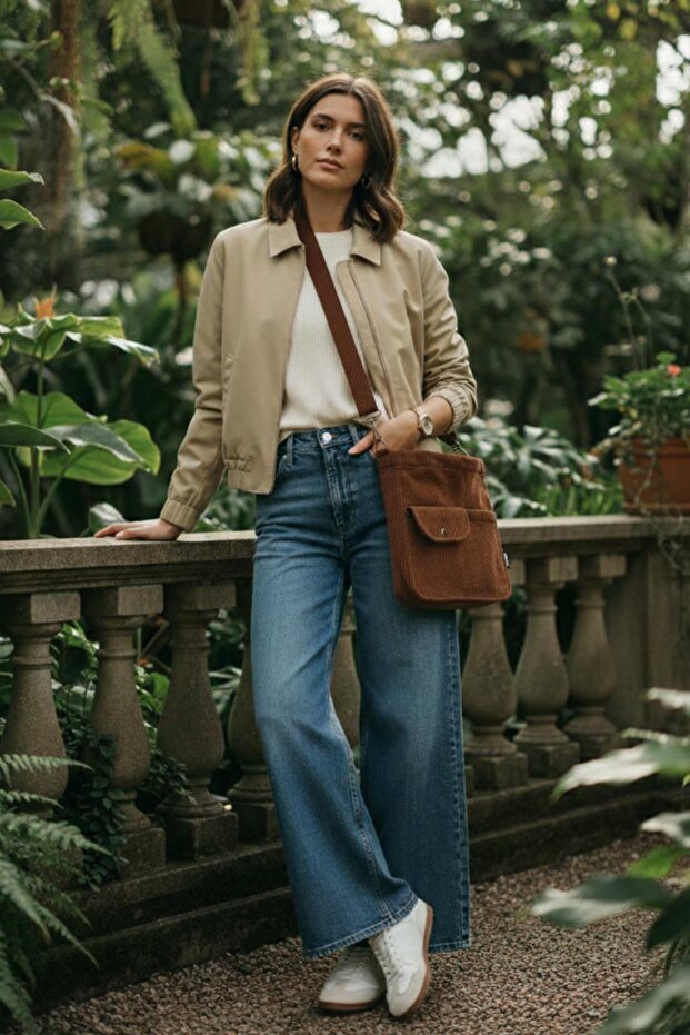 Τσάντα Move Model Καφέ Βελούδινη - 5