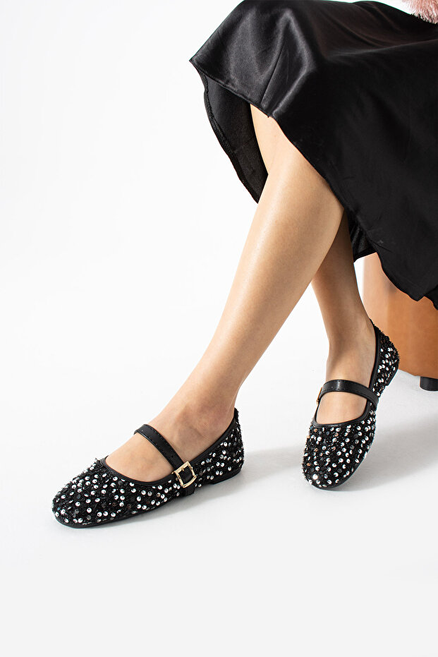 Gümüş Pullu Babet Günlük Ayakkabı - 3