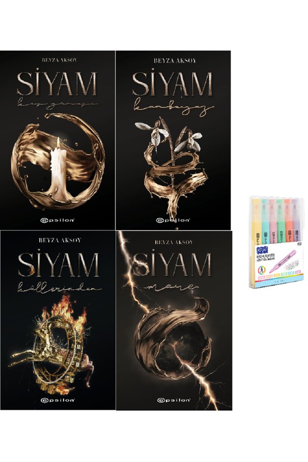Siyam 4 Kitap / Kış Güneşi + Kanbeyaz + Küllerinden + Mare (Pencil Set Hd)