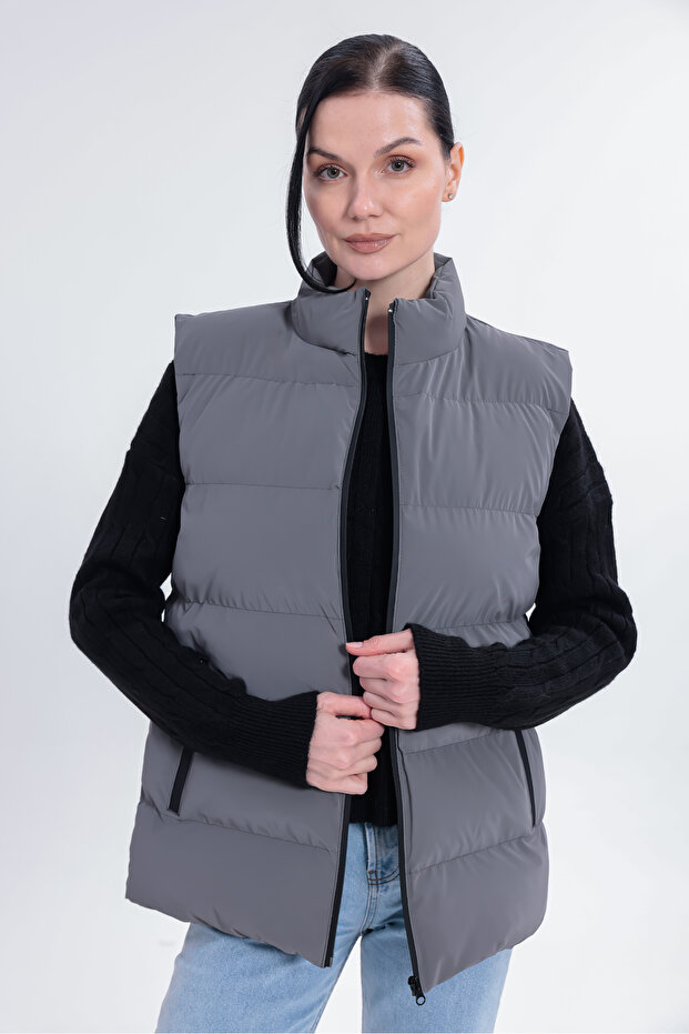 Women's Anthracite Nova Fabric Inflatable Vest