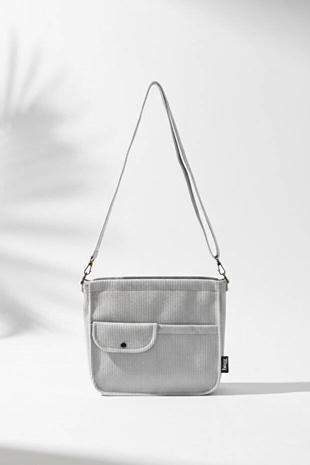 Move Model Gri Kadife Çanta - 2