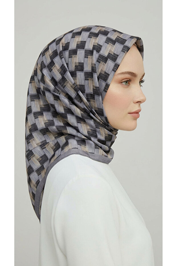 وشاح من الرايون بنمط الفسيفساء - 5