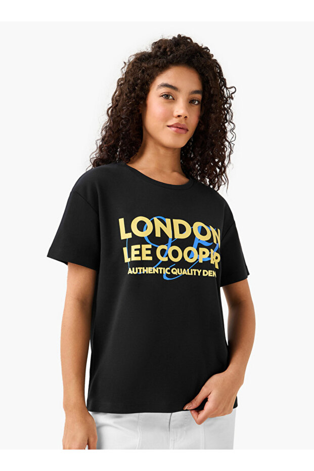 Cotton T-shirt with Logo Print