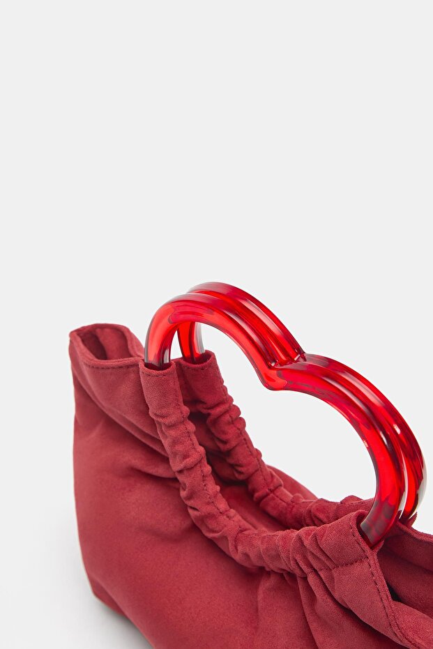 Kalp detaylı el çantası - 3