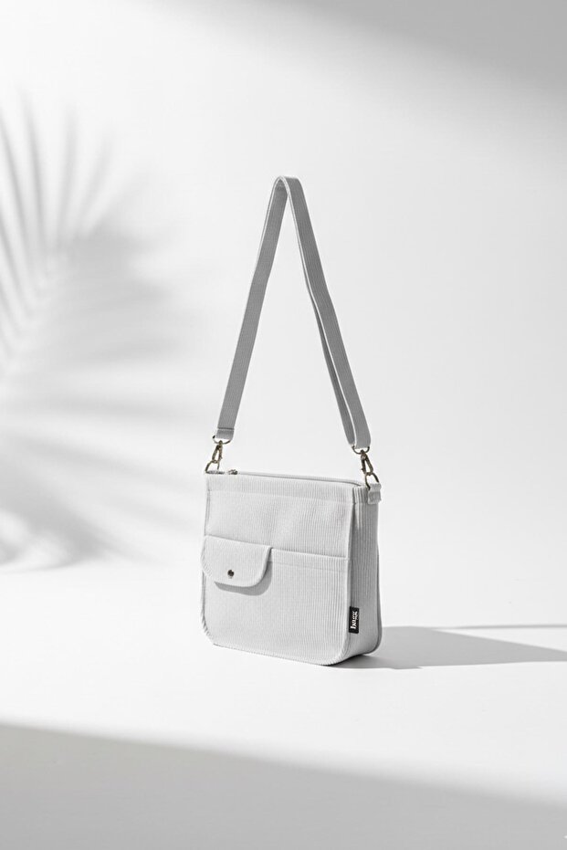 Move Model Gri Kadife Çanta - 1