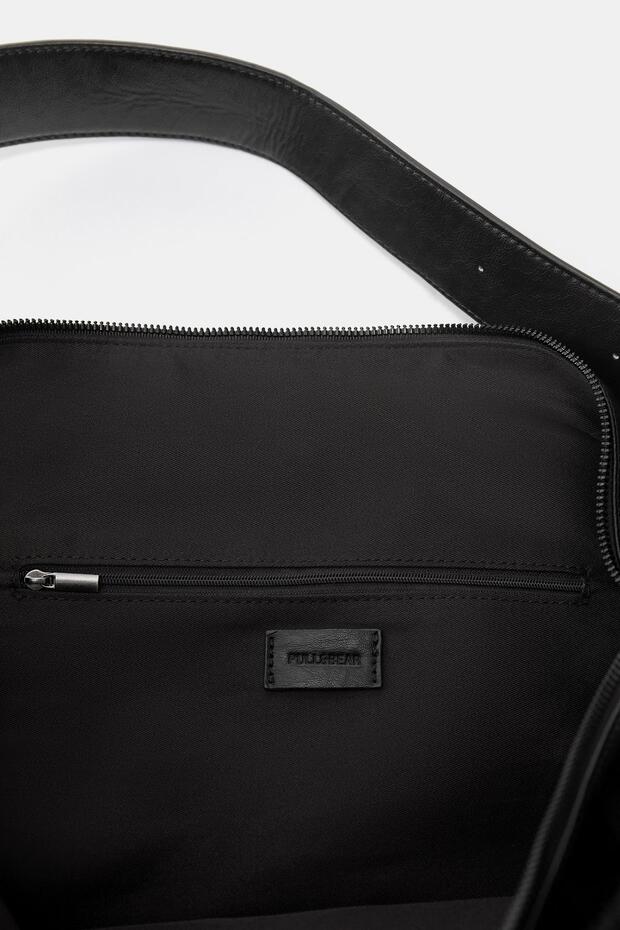 Maxi çapraz askılı shopper çanta - 5