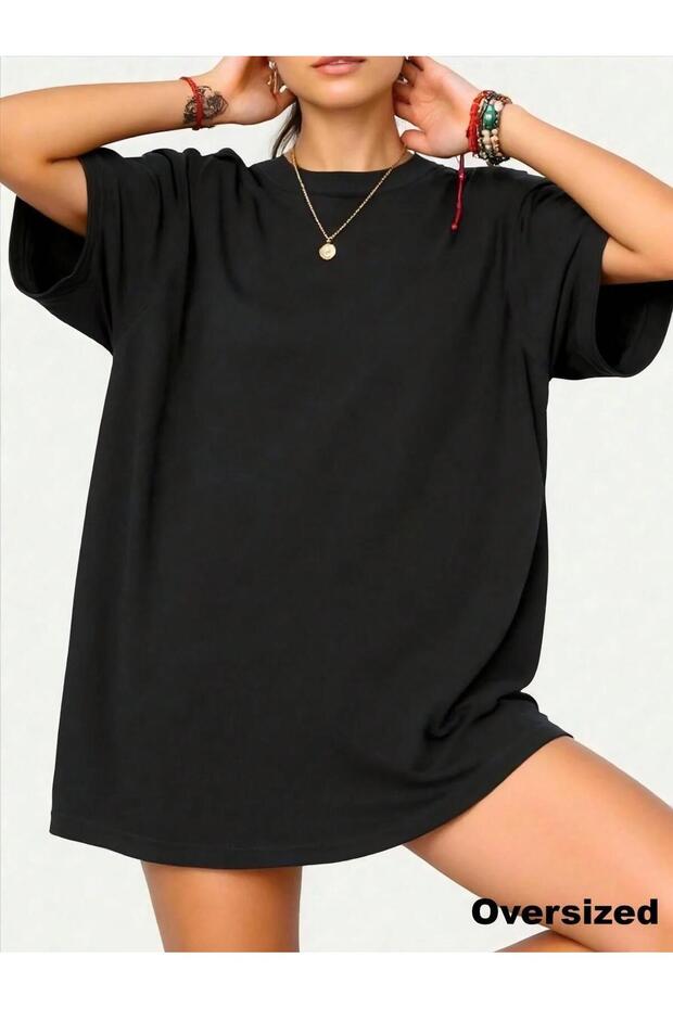 Premium Quality Black Wide-Cut Oversized T-Shirt - Drop-Shoulder Cotton Loose T-Shirt