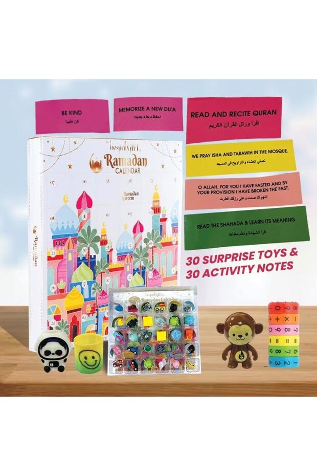 Ramadan Advent Calendar for Kids – 30 Surprise Toys & Activity Notes