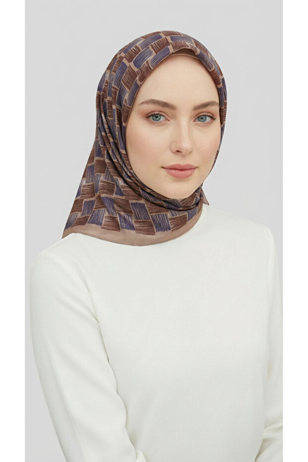 وشاح من الرايون بنمط الفسيفساء - 1