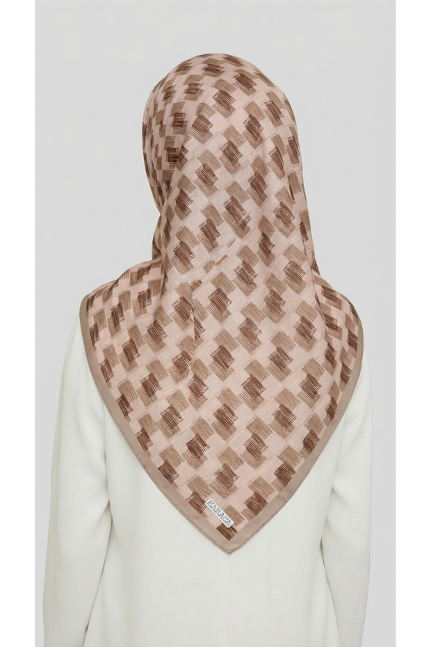 Eșarfă din raion cu model mozaic - 7