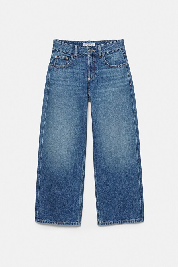 Düşük bel culotte pantolon jean - 7