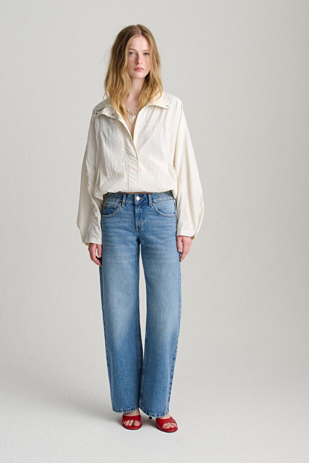 Düşük bel straight fit jean - 2